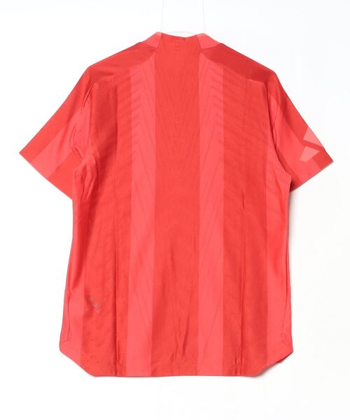 adidas メッシュゲームシャツ　赤/白 Vネック adidas メッシュ Tシャツ ゲームシャツ - メルカリ