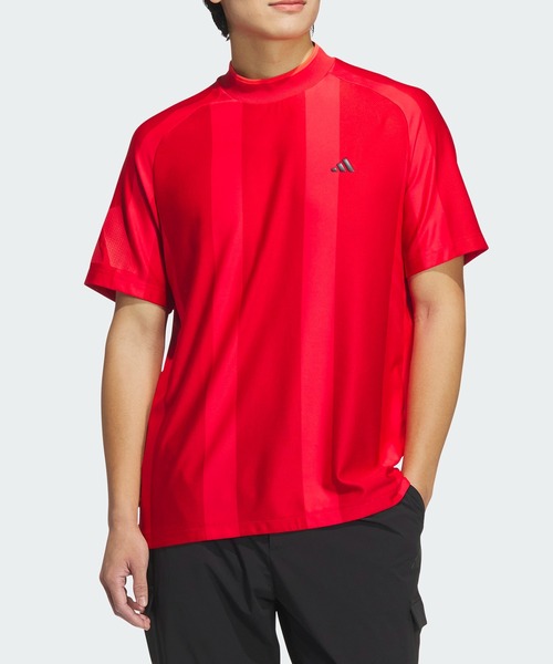adidas - Lサイズ　adidas ゴルフウェア　赤　 ポロシャツ 半袖 半袖ポロシャツ adidas - adidas レディース ポロシャツ レッド 半袖 Tシャツ
