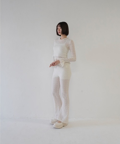 Uenui（ウニュイ）の「hem frill lace tops（その他トップス・レディース・ホワイト・FREE）」の5枚目の写真