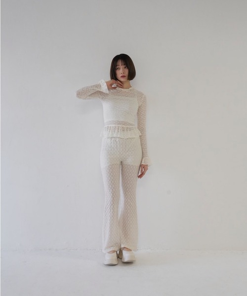 Uenui（ウニュイ）の「hem frill lace tops（その他トップス・レディース・ホワイト・FREE）」の7枚目の写真