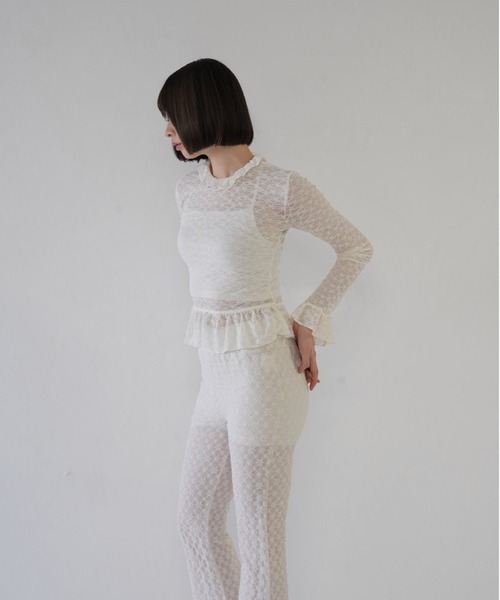 Uenui（ウニュイ）の「hem frill lace tops（その他トップス・レディース・ホワイト・FREE）」の9枚目の写真
