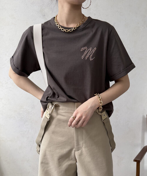 tシャツ 「WEB限定」ロゴブローチ風TEE レディース セール】【WEB限定】ロゴブローチ風TEE（Tシャツ/カットソー