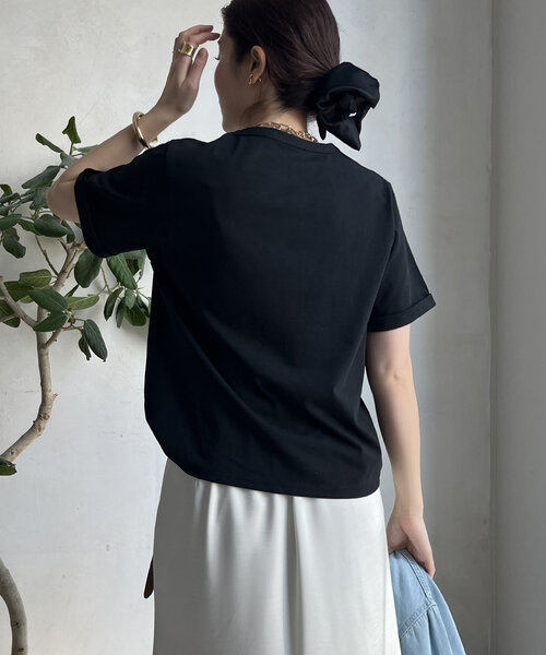 tシャツ 「WEB限定」ロゴブローチ風TEE レディース セール】【WEB限定】ロゴブローチ風TEE（Tシャツ/カットソー