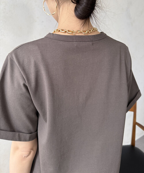 tシャツ 「WEB限定」ロゴブローチ風TEE レディース セール】【WEB限定】ロゴブローチ風TEE（Tシャツ/カットソー