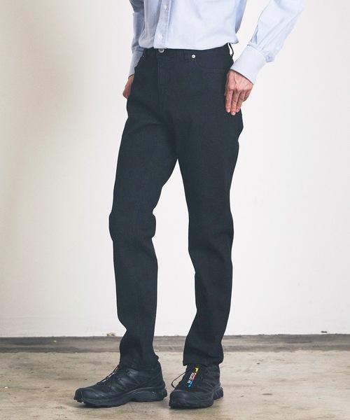 Magine（マージン）の「テーパードスキニーデニムパンツ（デニムパンツ・メンズ・ブラック/ワンウォッシュ・マルチサイズ）」の2枚目の写真