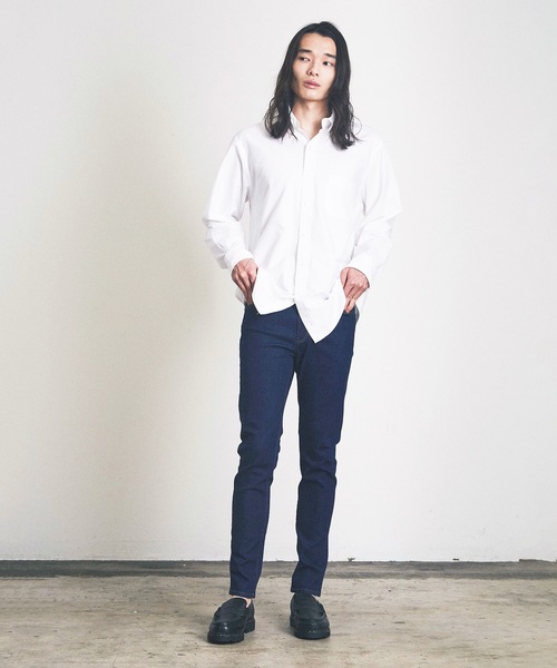 Magine（マージン）の「テーパードスキニーデニムパンツ（デニムパンツ・メンズ・ブラック/ワンウォッシュ・マルチサイズ）」の14枚目の写真