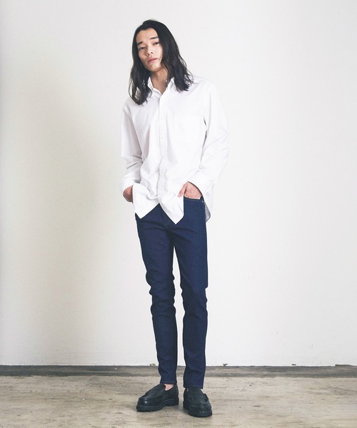 Magine（マージン）の「テーパードスキニーデニムパンツ（デニムパンツ・メンズ・ブラック/ワンウォッシュ・マルチサイズ）」の15枚目の写真