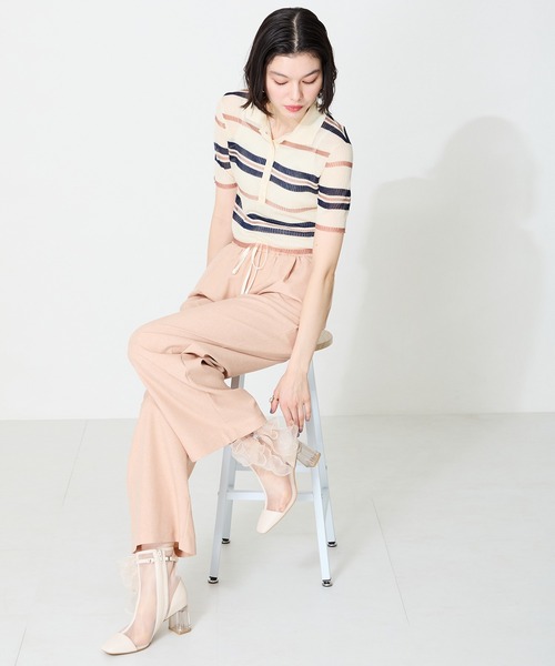 ORiental TRaffic（オリエンタルトラフィック）の「ビッグリボンチュールブーツ/56107（ブーツ・レディース・ベージュ・S/M/L/LL）」の10枚目の写真