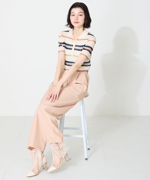 ORiental TRaffic（オリエンタルトラフィック）の「ビッグリボンチュールブーツ/56107（ブーツ・レディース・ベージュ・S/M/L/LL）」の9枚目の写真