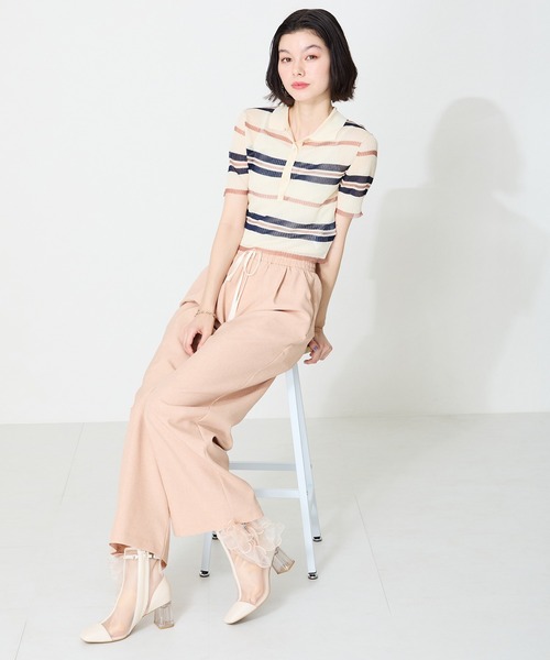 ORiental TRaffic（オリエンタルトラフィック）の「ビッグリボンチュールブーツ/56107（ブーツ・レディース・ベージュ・S/M/L/LL）」の8枚目の写真