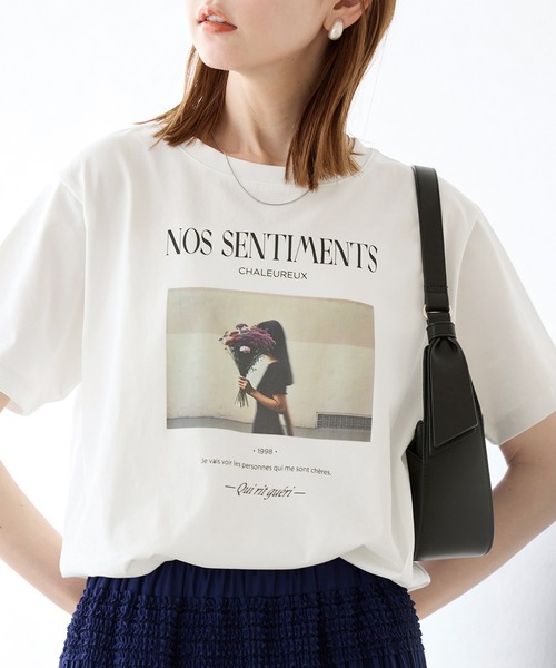 ROPE' PICNIC(ロペピクニック)の「【UVカット・洗濯機OK・接触冷感】RENUアソートフォトTシャツ/リンクコーデ・新色追加(Tシャツ/カットソー・レディース・ブラック/ホワイト/ホワイト系その他2/ホワイト系その他4/ブラック系その他・38)」の2枚目の写真