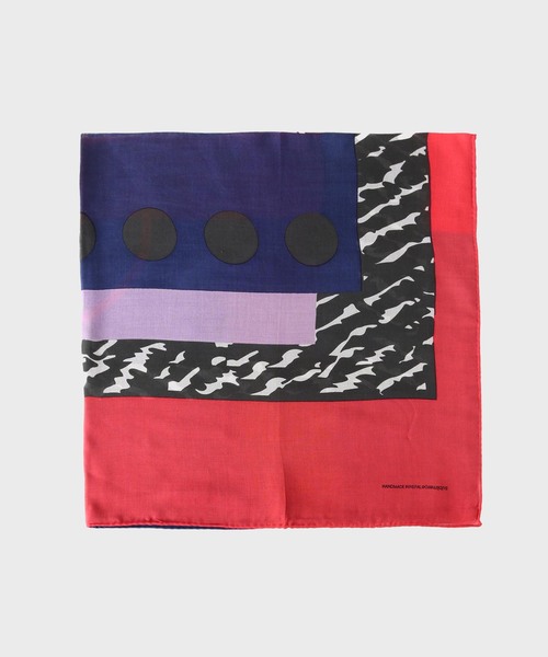 SUBLIME(サブライム)の「【SUBLiME/サブライム】 PATTERN BIG SCARF / パターンビックスカーフ(バンダナ/スカーフ・メンズ・ネイビー/ベージュ/イエロー/ブルー系その他/ブラウン・FREE)」の3枚目の写真