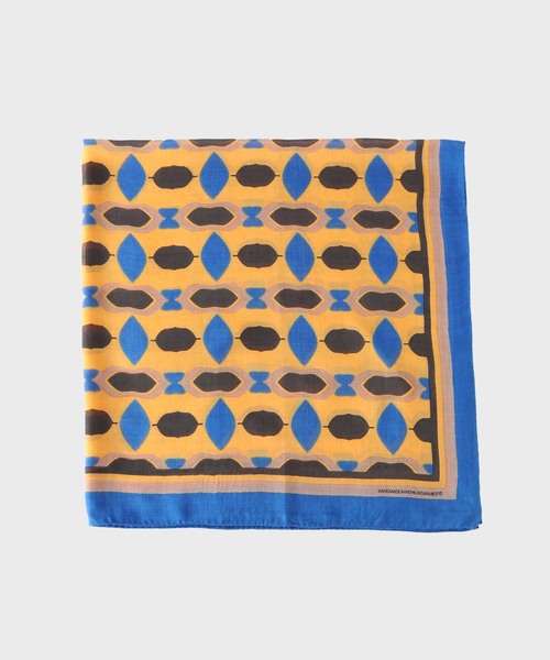 SUBLIME(サブライム)の「【SUBLiME/サブライム】 PATTERN BIG SCARF / パターンビックスカーフ(バンダナ/スカーフ・メンズ・ネイビー/ベージュ/イエロー/ブルー系その他/ブラウン・FREE)」の1枚目の写真