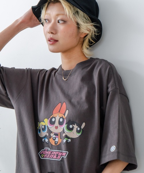 DISCUS(ディスカス)の「【DISCUS/ディスカス】THE POWERPUFF GIRLS/パワーパフ ガールズ プリントTシャツ(Tシャツ/カットソー・レディース・ホワイト系その他2/ブラック系その他/ブラック系その他2/ホワイト系その他・MEDIUM/LARGE)」の4枚目の写真