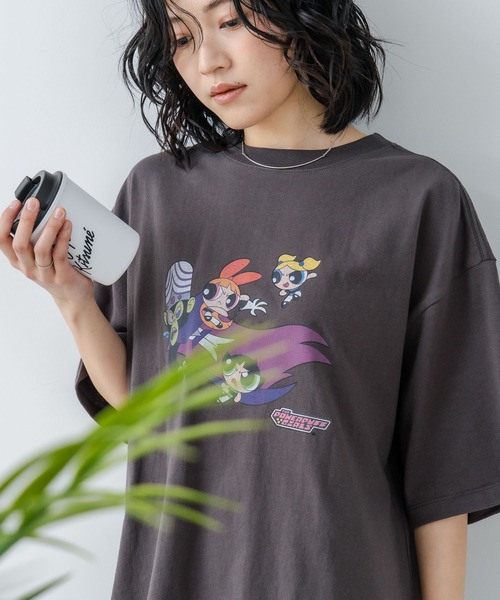 DISCUS(ディスカス)の「【DISCUS/ディスカス】THE POWERPUFF GIRLS/パワーパフ ガールズ プリントTシャツ(Tシャツ/カットソー・レディース・ホワイト系その他2/ブラック系その他/ブラック系その他2/ホワイト系その他・MEDIUM/LARGE)」の2枚目の写真