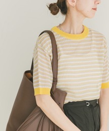 ITEMS URBANRESEARCH | シアーボーダー半袖ニット(ニット/セーター)