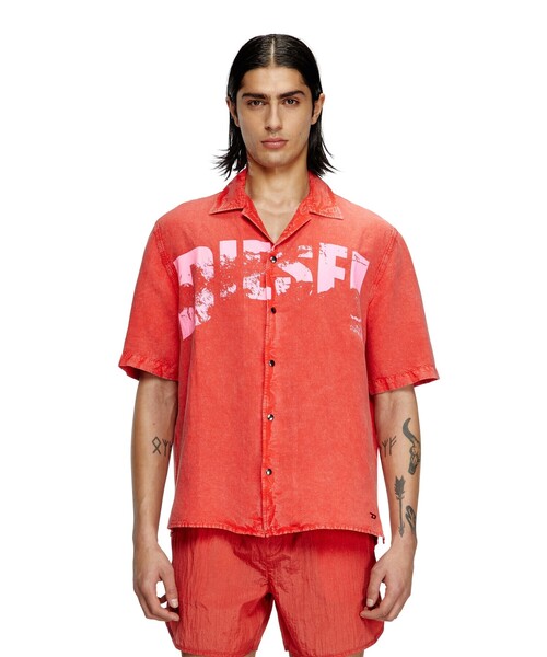DIESEL（ディーゼル）の「メンズ 半袖シャツ CHARLES-D-POP（シャツ/ブラウス・メンズ・ブラック/レッド・MEDIUM/X-LARGE/LARGE/XX-LARGE/SMALL）」の6枚目の写真