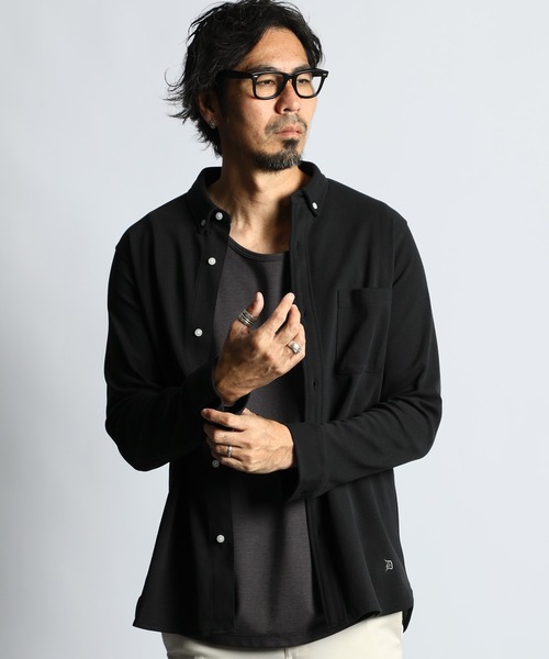 セール】COOLFIBER PLATING KANOKO SHIRT：速乾・防シワ