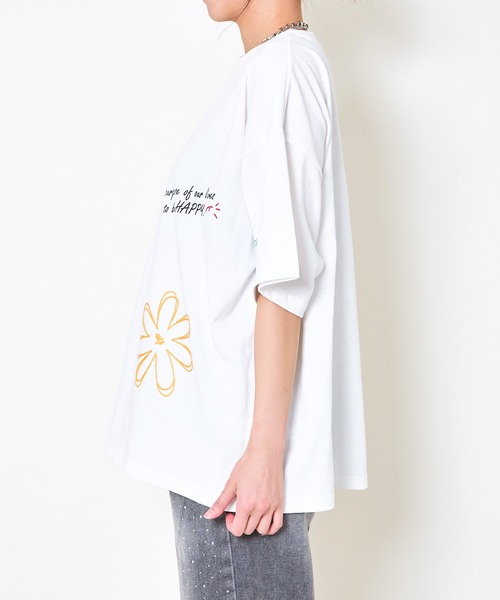 セール】チェーン刺繍落書きTシャツ（Tシャツ/カットソー