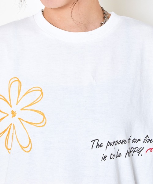 セール】チェーン刺繍落書きTシャツ（Tシャツ/カットソー