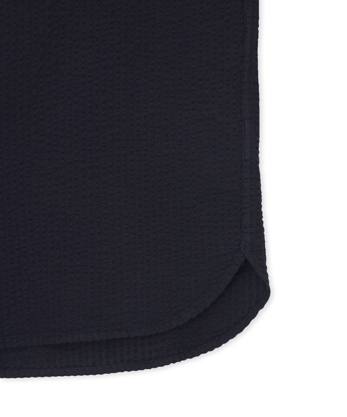 LANVIN en Bleu(ランバンオンブルー)の「シアサッカーストライプ 製品染め 5分袖シャツ(シャツ/ブラウス・メンズ・ブラック/ホワイト/ネイビー・46/48/50/52)」の20枚目の写真