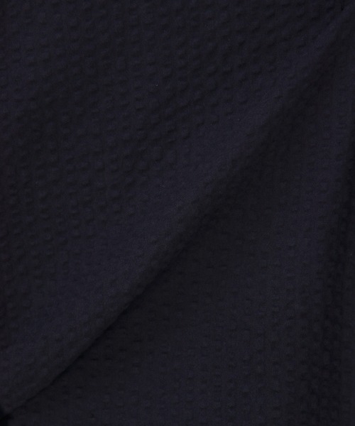 LANVIN en Bleu(ランバンオンブルー)の「シアサッカーストライプ 製品染め 5分袖シャツ(シャツ/ブラウス・メンズ・ブラック/ホワイト/ネイビー・46/48/50/52)」の21枚目の写真