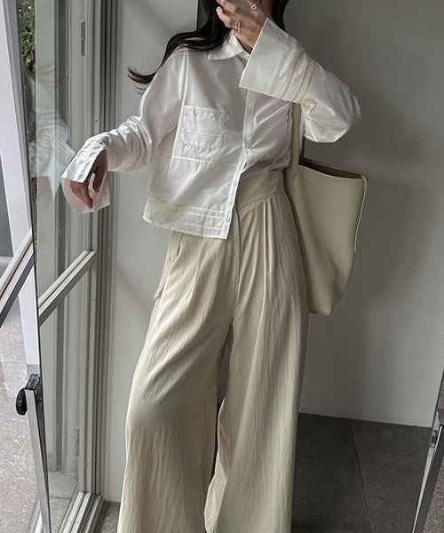 WILLFULLY(ウィルフリー)の「cord embroidery line short SH(シャツ/ブラウス・レディース・オートミール/サックスブルー/アイボリー・FREE)」の14枚目の写真