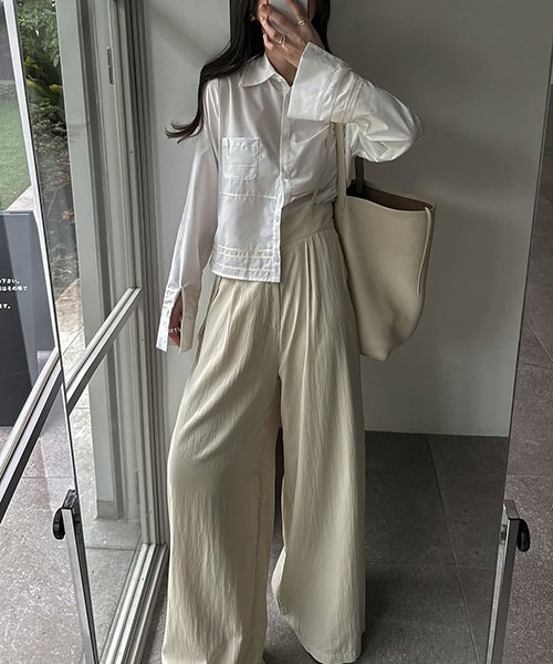 WILLFULLY(ウィルフリー)の「cord embroidery line short SH(シャツ/ブラウス・レディース・オートミール/サックスブルー/アイボリー・FREE)」の15枚目の写真