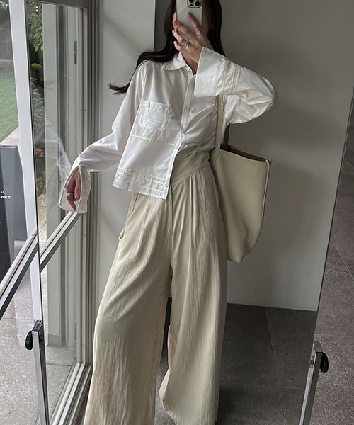 WILLFULLY(ウィルフリー)の「cord embroidery line short SH(シャツ/ブラウス・レディース・オートミール/サックスブルー/アイボリー・FREE)」の16枚目の写真