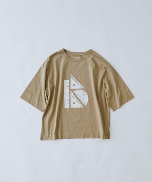 conges payes ADIEU TRISTESSE（コンジェ ペイエ アデュートリステス）の「文房具プリントTシャツ（Tシャツ/カットソー・レディース・キナリ/ベージュ/ブルーグレー・FREE）」の3枚目の写真