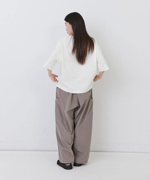 conges payes ADIEU TRISTESSE(コンジェ ペイエ アデュートリステス)の「文房具プリントTシャツ(Tシャツ/カットソー・レディース・キナリ/ベージュ/ブルーグレー・FREE)」の6枚目の写真