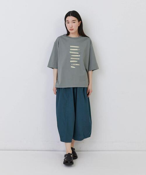 conges payes ADIEU TRISTESSE（コンジェ ペイエ アデュートリステス）の「文房具プリントTシャツ（Tシャツ/カットソー・レディース・キナリ/ベージュ/ブルーグレー・FREE）」の21枚目の写真