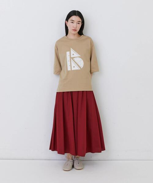 conges payes ADIEU TRISTESSE（コンジェ ペイエ アデュートリステス）の「文房具プリントTシャツ（Tシャツ/カットソー・レディース・キナリ/ベージュ/ブルーグレー・FREE）」の14枚目の写真