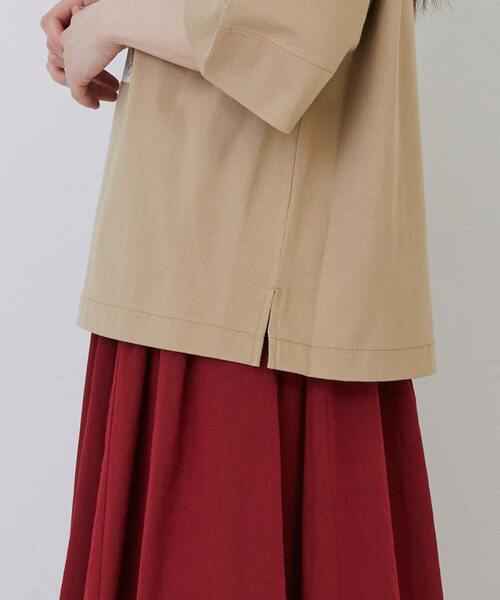 conges payes ADIEU TRISTESSE（コンジェ ペイエ アデュートリステス）の「文房具プリントTシャツ（Tシャツ/カットソー・レディース・キナリ/ベージュ/ブルーグレー・FREE）」の4枚目の写真