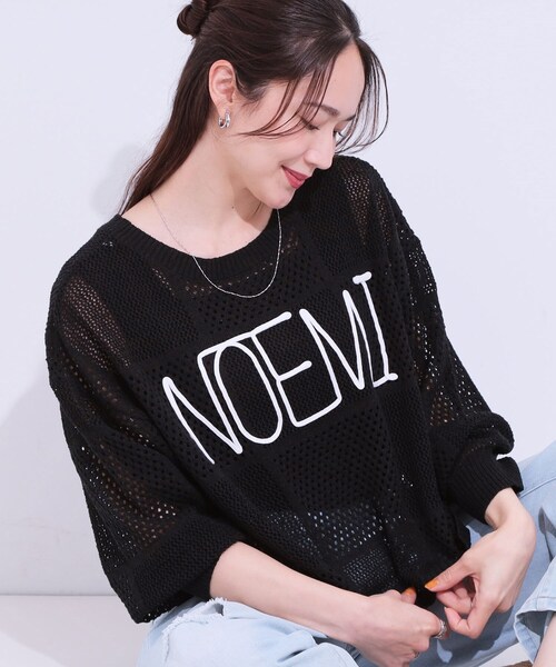 Cutie Blonde（キューティーブロンド）の「柄コード刺繍アソート メッシュ2WAYカーデ（カーディガン/ボレロ・レディース・ブルー系2/ブラック系1/ホワイト系1・04/03/02/01）」の2枚目の写真