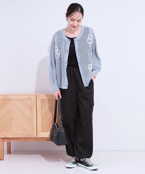 Cutie Blonde（キューティーブロンド）の「柄コード刺繍アソート メッシュ2WAYカーデ（カーディガン/ボレロ・レディース・ブルー系2/ブラック系1/ホワイト系1・04/03/02/01）」の22枚目の写真
