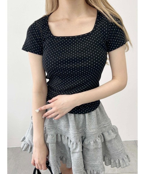 PHILLY(フィリー)の「ドットコンパクトT(Tシャツ/カットソー・レディース・ブラック/ホワイト・FREE)」の10枚目の写真