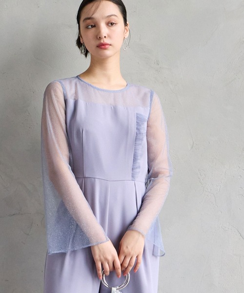 Aimer エメ　ラメチュールパーティー　ドレス　ワンピース AIMER（エメ）の「【WEB限定】ラメチュールパーティードレス