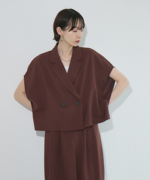 Paradise Picnic（パラダイスピクニック）の「cloche  コンパクトジャケット（テーラードジャケット・レディース・テラコッタ/ブラック/ベージュ・FREE）」の3枚目の写真