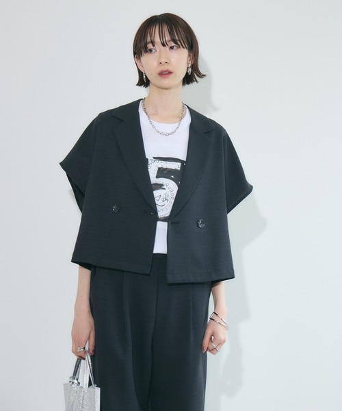 Paradise Picnic（パラダイスピクニック）の「cloche  コンパクトジャケット（テーラードジャケット・レディース・テラコッタ/ブラック/ベージュ・FREE）」の12枚目の写真