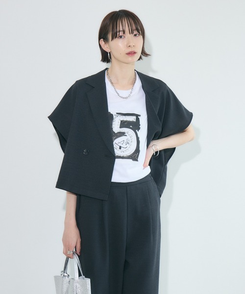 Paradise Picnic（パラダイスピクニック）の「cloche  コンパクトジャケット（テーラードジャケット・レディース・テラコッタ/ブラック/ベージュ・FREE）」の10枚目の写真