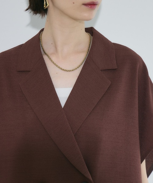 Paradise Picnic（パラダイスピクニック）の「cloche  コンパクトジャケット（テーラードジャケット・レディース・テラコッタ/ブラック/ベージュ・FREE）」の21枚目の写真