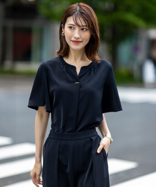 ANY SIS(エニィスィス)の「サラキレイ スキッパー ブラウス(シャツ/ブラウス・レディース・スカイブルー系/アイボリー系/ネイビー系・2)」の8枚目の写真