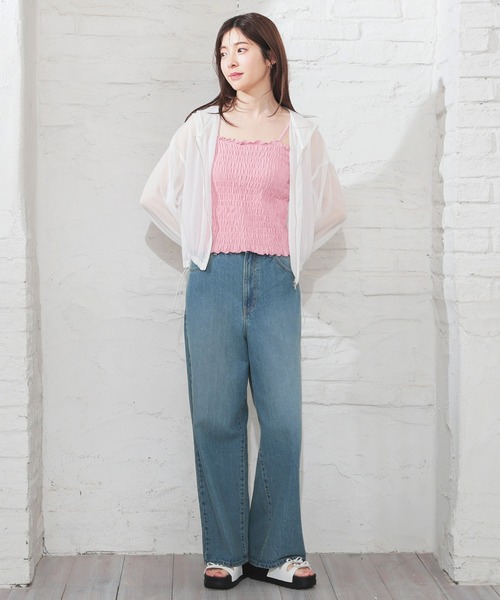 Honeys（ハニーズ）の「カップ付キャミソール（キャミソール・レディース・ブラック/ピンク/ホワイト/レッド・L/M/S）」の10枚目の写真