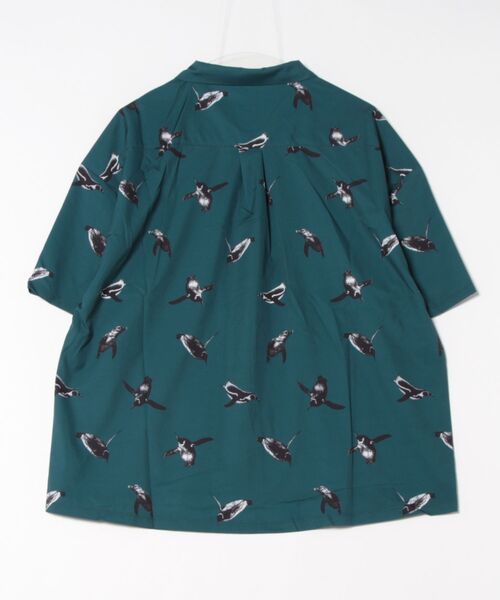 Revo.（レボ）の「Revo. アニマルパターン オーバーサイズ オープンカラーシャツ/開襟シャツ（シャツ/ブラウス・メンズ・ブラック系その他/ブルー/ブラック/グリーン/イエロー・1/2）」の6枚目の写真