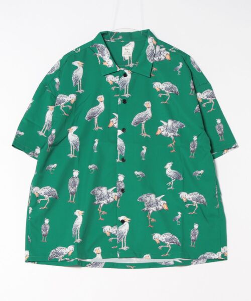 Revo.（レボ）の「Revo. アニマルパターン オーバーサイズ オープンカラーシャツ/開襟シャツ（シャツ/ブラウス・メンズ・ブラック系その他/ブルー/ブラック/グリーン/イエロー・1/2）」の17枚目の写真