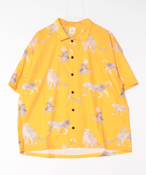Revo.（レボ）の「Revo. アニマルパターン オーバーサイズ オープンカラーシャツ/開襟シャツ（シャツ/ブラウス・メンズ・ブラック系その他/ブルー/ブラック/グリーン/イエロー・1/2）」の19枚目の写真