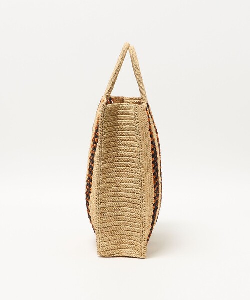 green label relaxing（グリーンレーベルリラクシング）の「＜CAMALYA＞ストライプ トートバッグ（かごバッグ・レディース・ベージュ/ナチュラル・FREE）」の6枚目の写真