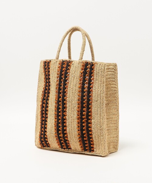 green label relaxing（グリーンレーベルリラクシング）の「＜CAMALYA＞ストライプ トートバッグ（かごバッグ・レディース・ベージュ/ナチュラル・FREE）」の8枚目の写真