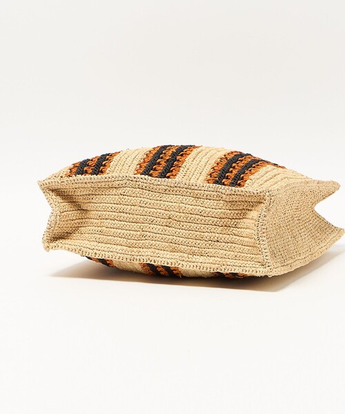 green label relaxing（グリーンレーベルリラクシング）の「＜CAMALYA＞ストライプ トートバッグ（かごバッグ・レディース・ベージュ/ナチュラル・FREE）」の10枚目の写真